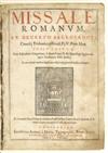 CATHOLIC LITURGY MISSAL. Missale Romanum. 1595. Lacks at least 5 leaves.